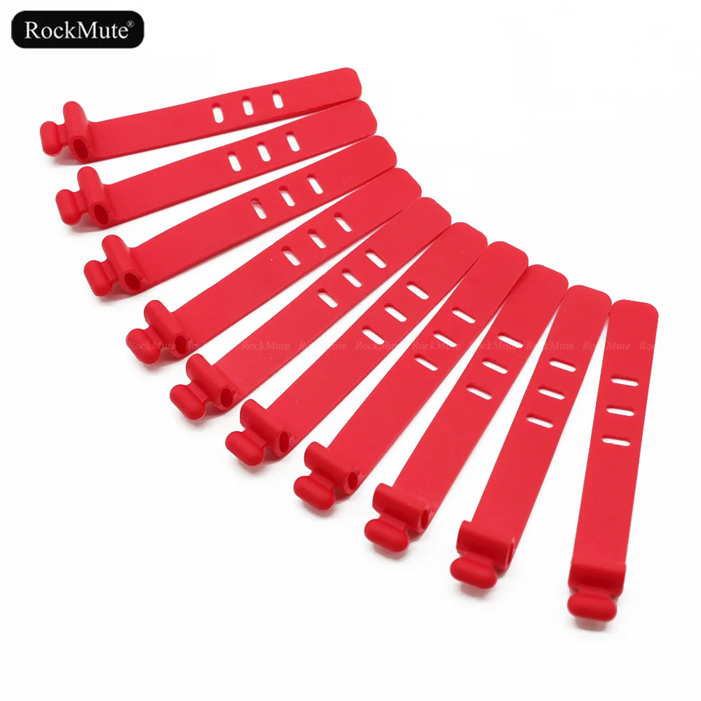 Red Tension Strap Tie Up Rubber Bandage Fix Oil Pipe/Tubing/Throttle/Brake Clutch Cables/Wires For Aprilia/BMW/Ducati Motorcycle |