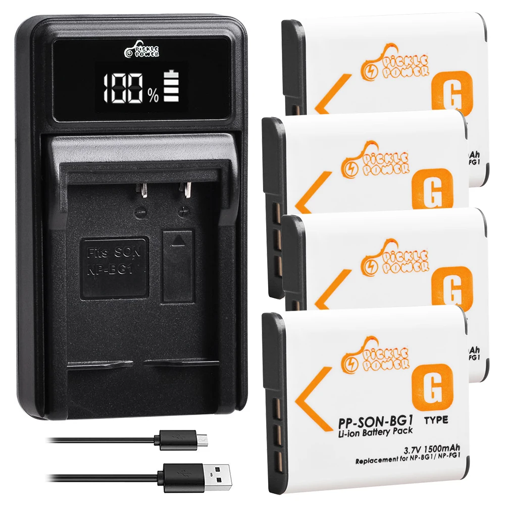 Per Sony Np-Bg1 Np Bg1 Np-Fg1 Batteria + Caricatore Usb Led Per Sony Cyber-Shot Dsc-H3 Dsc-H7 Dsc-H9 Dsc-H10 Dsc-H55 Di Dsc-H50