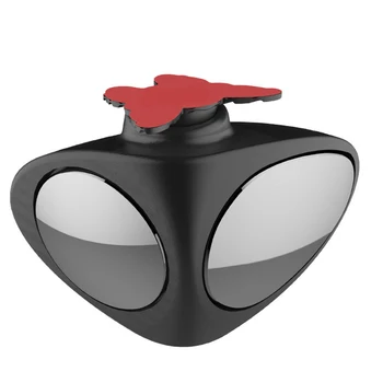 

1PCS 360 Degree Adjustable angle Rear view auxiliary mirror Blind Spot Mirrors HD Convex Lens Dual Vision Auxiliary Mirror