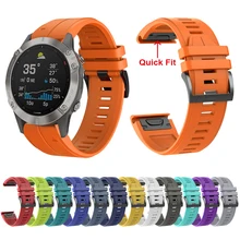 Мягкая силиконовая лента для Garmin Fenix 6 6X/5X Plus 3 3HR Quick Release наручный ремешок для Fenix6 5/Forerunner 945 935 ремешок для часов