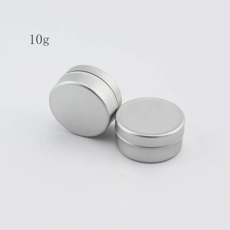 10g Empty Sample Cosmetic Cream Container Aluminum Lip Balm Jars ,Solid Perfume Bottle Jar Tin Storage Containers Pot Wholesales aluminum alloy lottery box office voting storage container suggestion mailbox