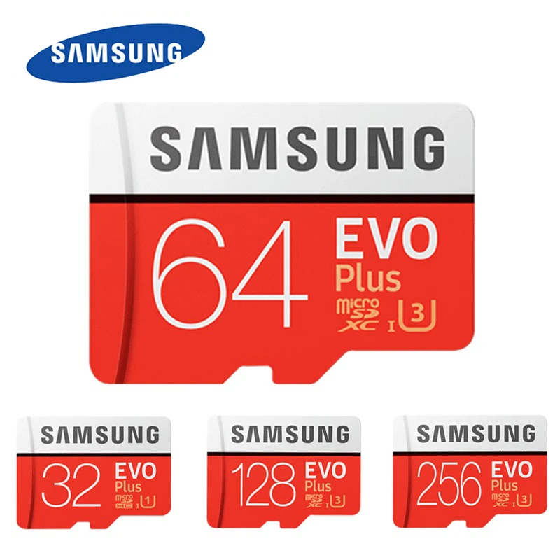 Карта памяти SAMSUNG Micro SD 64 ГБ 128 256 100 МБ/с./с C10 TF карта флеш накопитель для