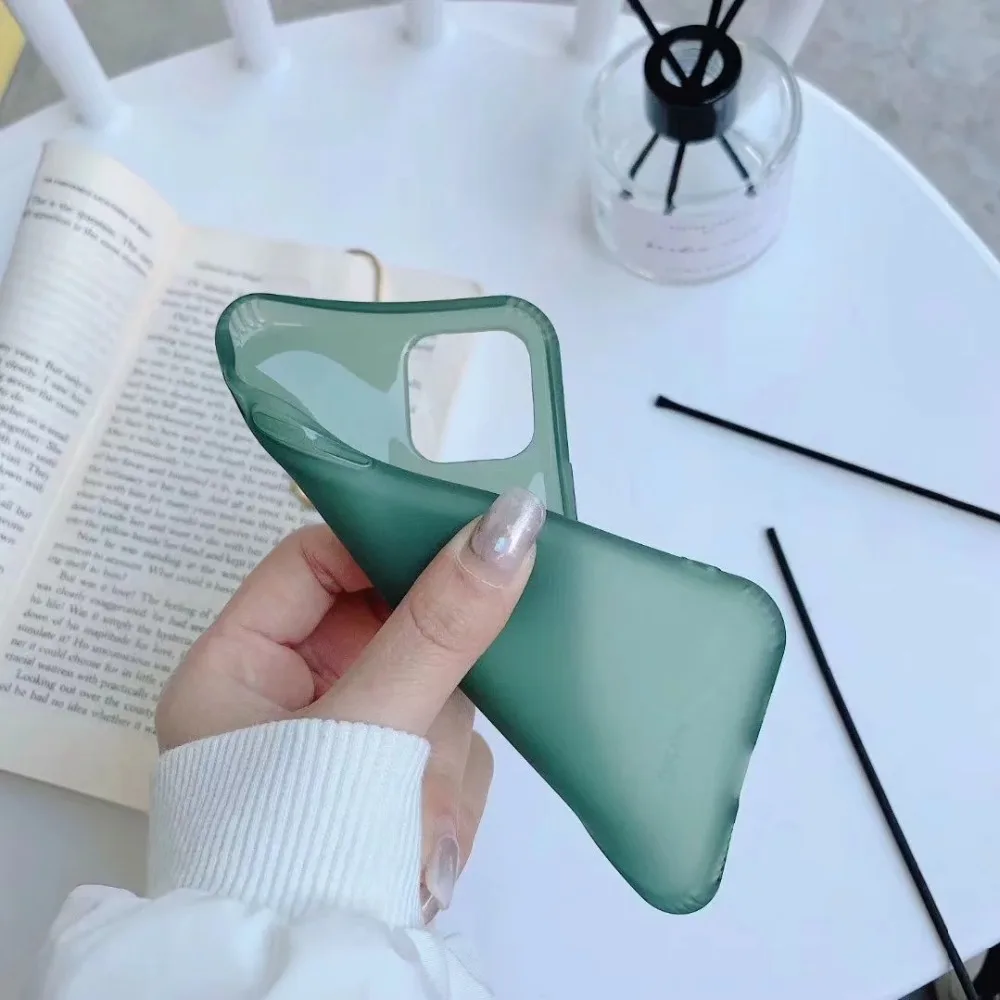 Soft TPU Case For IPhone 11 Pro Max XR X XS MAX 10 8 7 6 6s Cases Shockproof Silicone Gel Frosted Matte Phone Cover 200PCS