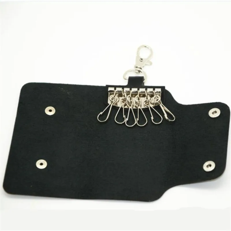 Key Organizer Key Case Key Purse Key Holder PU Leather Keychain Men Women Key Holder Organizer Pouch Split Car Key Wallet Housekeeper Case Mini Card Bag Wallet Cover