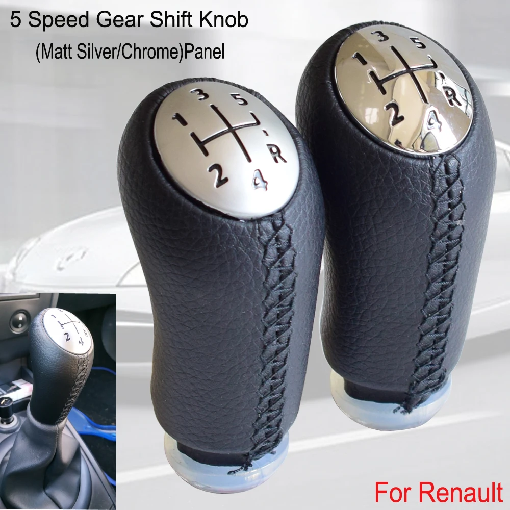 For Renault Laguna Megane 2 Clio 3 2005-2009 Kangoo 2009 Manual 5 Speed Car Gear Shift Knob Lever HandBall Chrome/Matt Silver | Автомобили