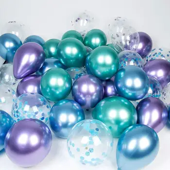 

40pcs Rose Gold Balloon Mermaid Arch Kit Dark Blue Metal Latex Balloon Wedding Party Garland Baby Shower Supplies Backdrop Decor