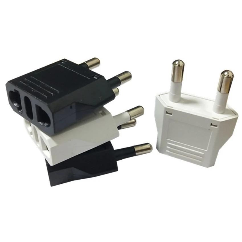 Plug Adapter 1pcs European KR Italy US to EU Travel Plug Adapter Electric Plug Converter Power Socket AC Outlet 4.0mm White Black Yellow Blue plug adapter,ac adapter