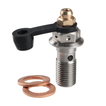

Motorcycle Bleed Banjo Bolt M10x1.25mm M10x1.0mm Stainless Steel Plated Color For Brake Master Cylinder Brake Caliper