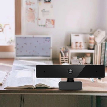 

Video Conference Computer Webcam Wide Angle PC Laptops 360 Rotation Online Teaching 1080P HD Fixed Focusing Hanging Face Cam