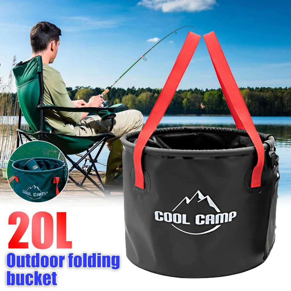 

20L Portable Waterproof Water Bag Folding Bucket Water Storage Container Carrier Bags For Fishing Camping Hiking Outdoor Fishing