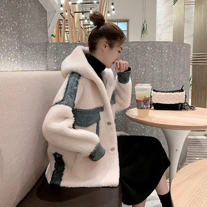 Осенне-зимнее женское новое пальто, корейская мода, темперамент, повседневное, дикое, высокое качество, сохраняющее тепло, имитация меха ягненка, куртка L037