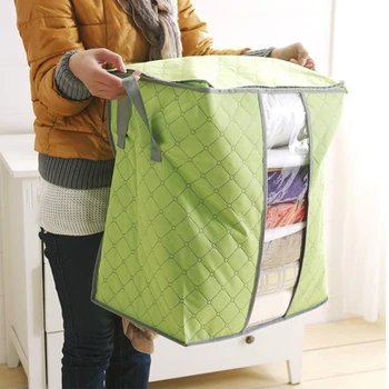 Portable Non woven Clothing Quilt Storage Bag Clothes Quilt Finishing Dust Bag Washable Quilts Bags