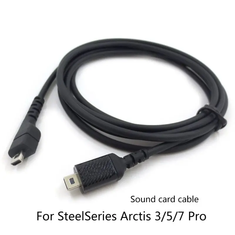 

Replacement Sound Card Extension Cords Audio- Cables For Steel-Series Arctis 3/5/7 Pro Gaming Headphone