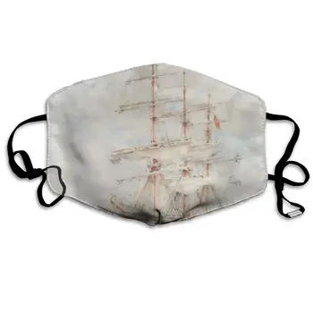 

The White Ship print Dustproof and windproof mask, washable and reusable, suitable for outdoor sports