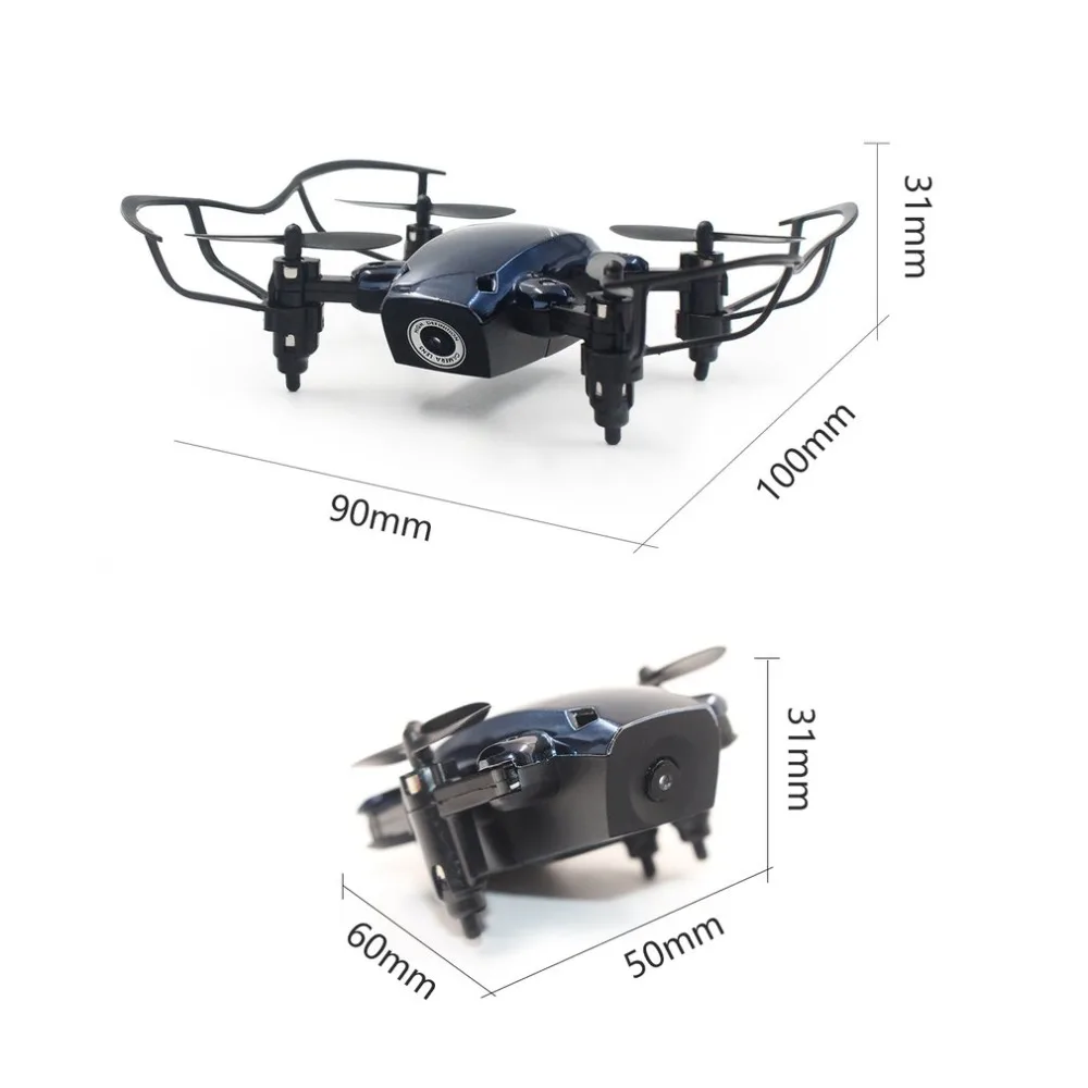 S9M складной мини-Дрон с HD камерой удержание высоты Wi-Fi FPV микро Карманный Радиоуправляемый вертолет день рождения праздничная подарочная