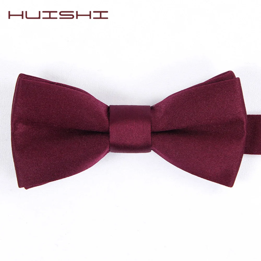 HUISHI 34 Colors Solid Fashion Bowties Groom Kids Formal Children Cravat Green Marriage Butterfly Wedding Bow ties bow tie