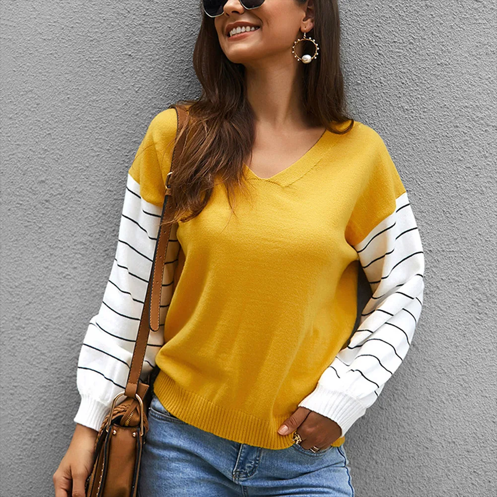 Bohisen V Neck Solid Women Sweaters 2019 Autumn Korean Fashion Pullovers Winter Clothes Loose Warm Sueter Mujer Outwear Bohisen V Neck Solid Women Sweaters 2019 Autumn Korean Fashion Pullovers Winter Clothes Loose Warm Sueter Mujer Outwear
