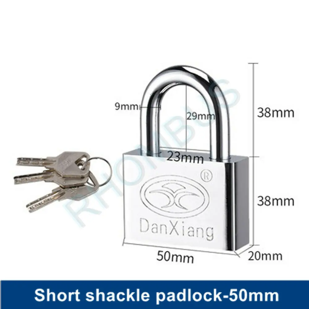 Short shackle-50mm Противоугонный медный сердечник квадратный угловой замок/дверной замок - Цвет: Short shackle-50mm