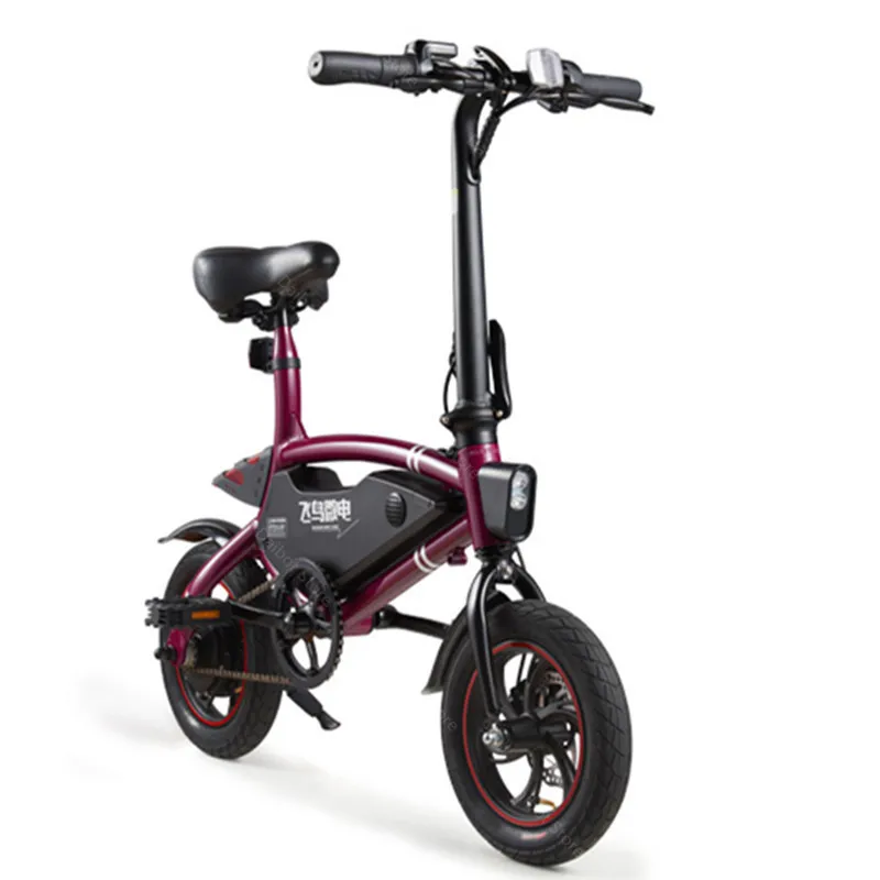 Electric Mini Bike F12 Two Wheels Electric Bicycles 12 Inch 36V 250W Portable Parent-child Electric Folding Bicycle With Basket (25)