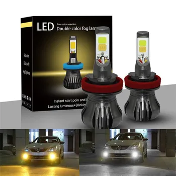 

2 Pcs H8 H11 LED Bulbs 4800LM LED Fog Light Bulb 6000k White/3000k Golden Yellow IP68 WaterProof 40 Watt Led Fog Light