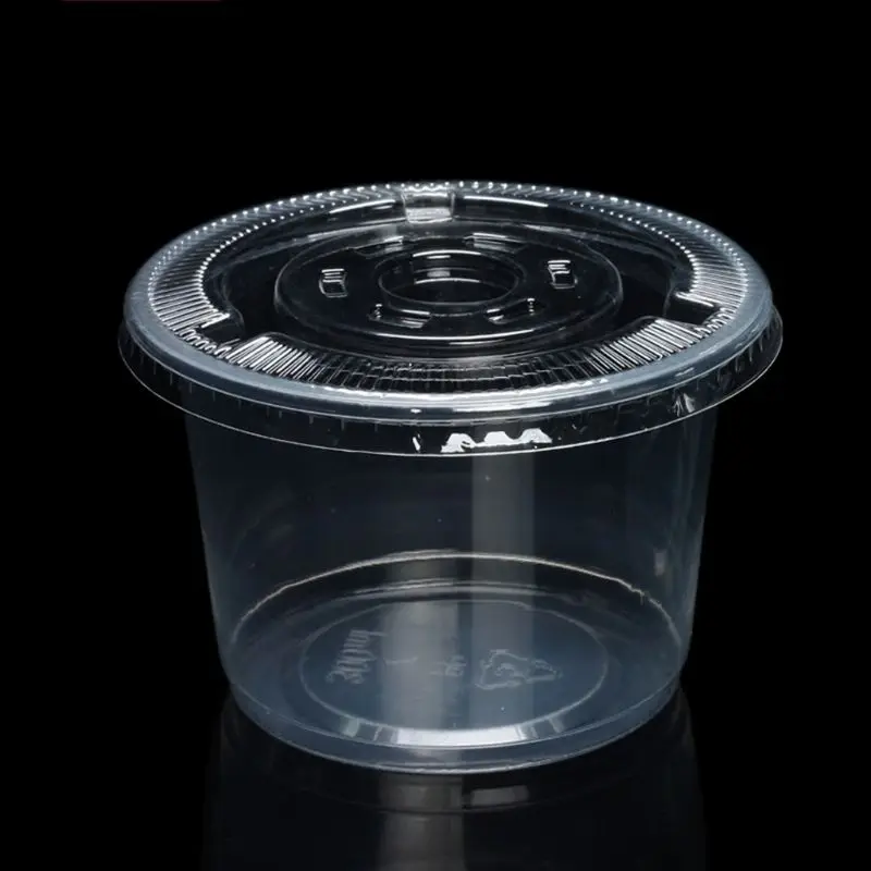10 шт одноразовые чашки набор 300 мл соус горшок контейнер Jello Shot чашки слизи хранения с крышкой для кетчупа
