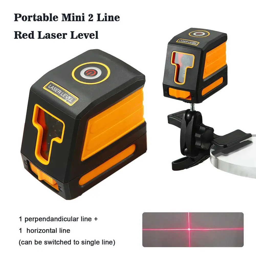 

Leveler self Leveling Automatic Alarm Portable Mini 2 Line Red Light Levels Measurement Tool 635NM