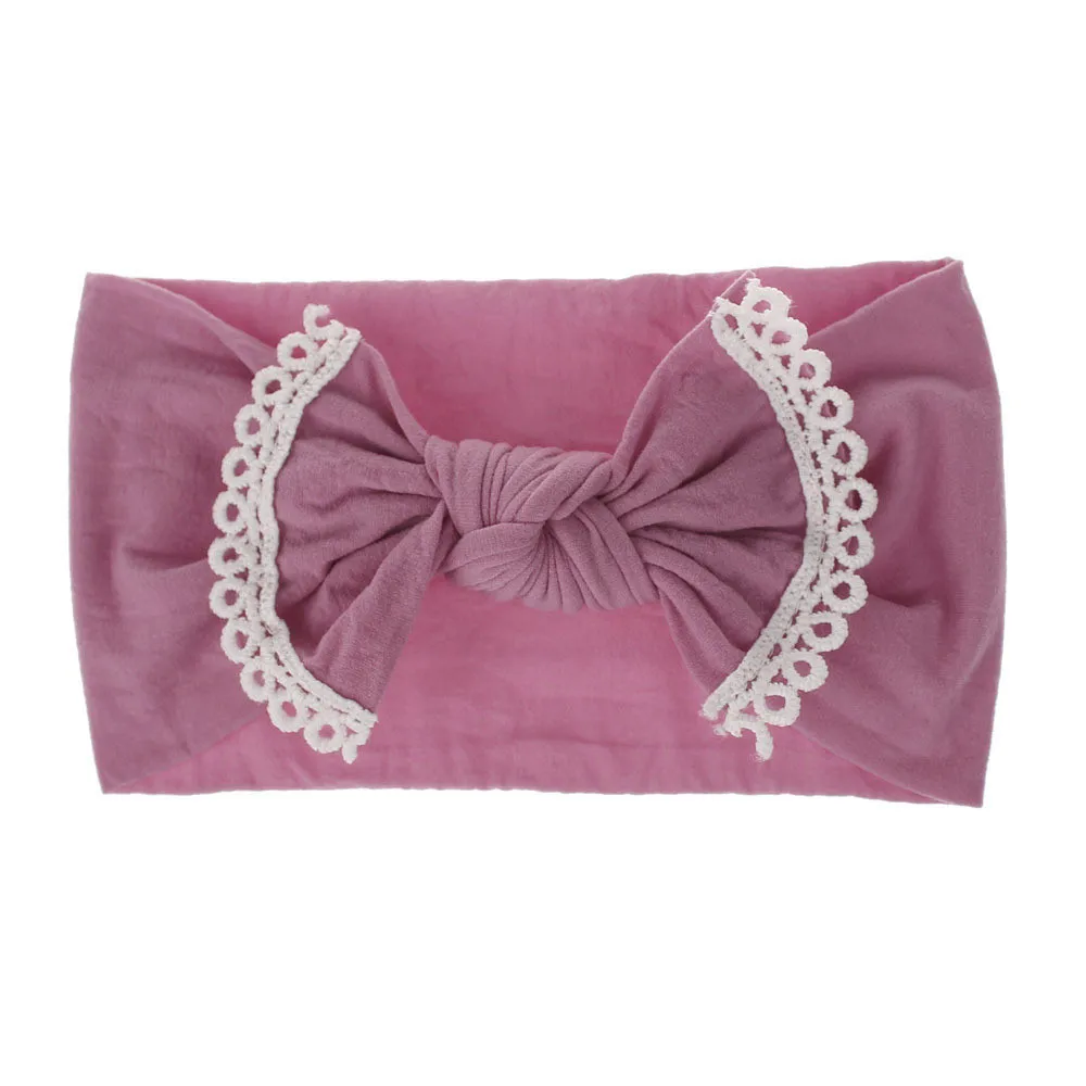 2020 Brand New Newborn Toddler Baby Girls Baby Bow Lace Elastic Hair Headband Hair Accessories Baby Gifts