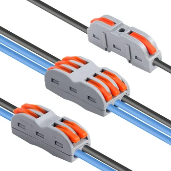 

20PCS Wire Cable Connector Terminals SPL-1 2 3 Push In Compact plicing Connector Plastic Material PA66 Mini Fast Connectors