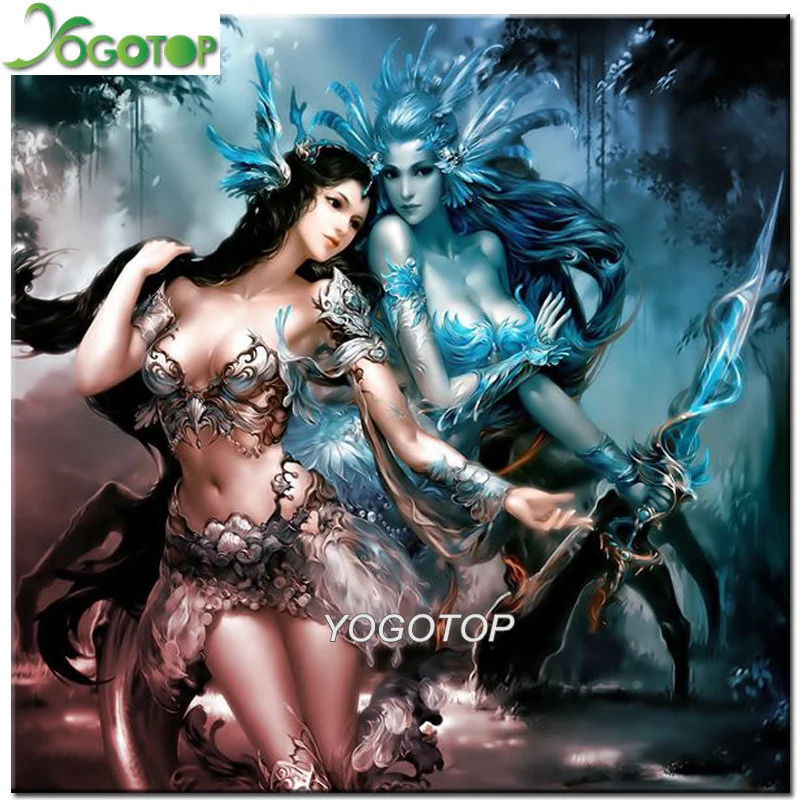 diy Diamond Painting Forest Fairy full drill square round 5d mosaic Embroidery Wall Art sexy girl gay lover gift YY2571 | Дом и сад