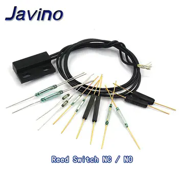 

10PCS Reed Switch Plastic Type Normally Open 2*14MM Anti-Vibration Damage Magnetic Switch NC Normally Closed Dry reed pipe