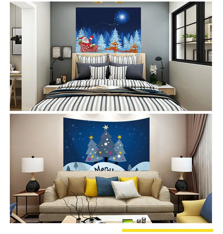 

Christmas Home Decorations Tapestry Santa Claus Christmas Elk Snowman Christmas Tree Decoration for Home Navidad 2019 Gift 2020