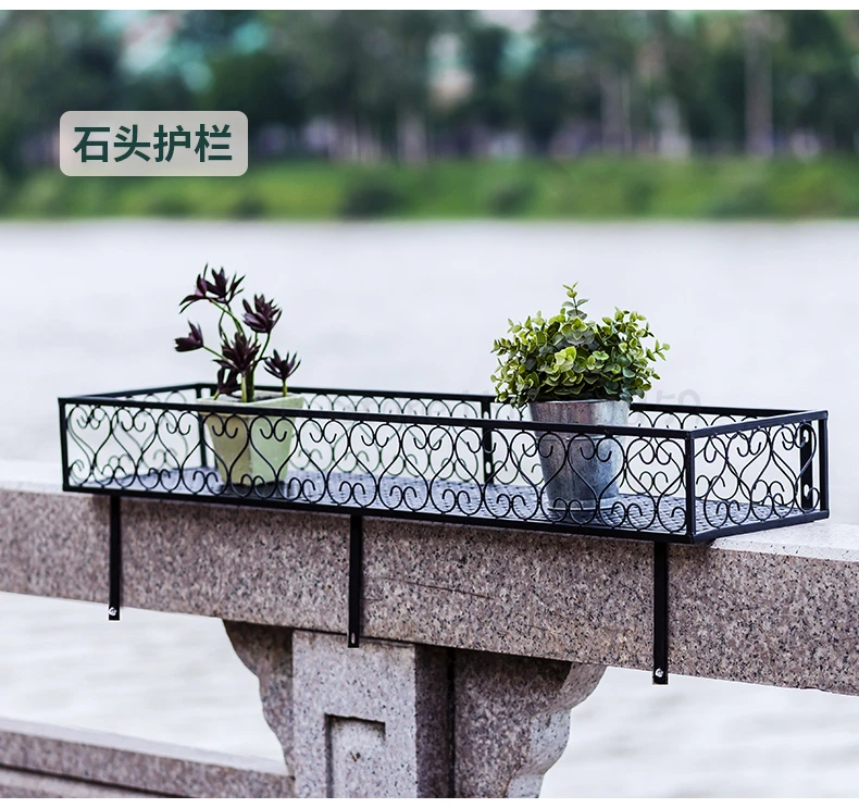 Rack Suspension Iron Art Wall Multi-storey Flowerpot Frame Green Luo Guardrail Many Function Storage Balcony Flower Rack