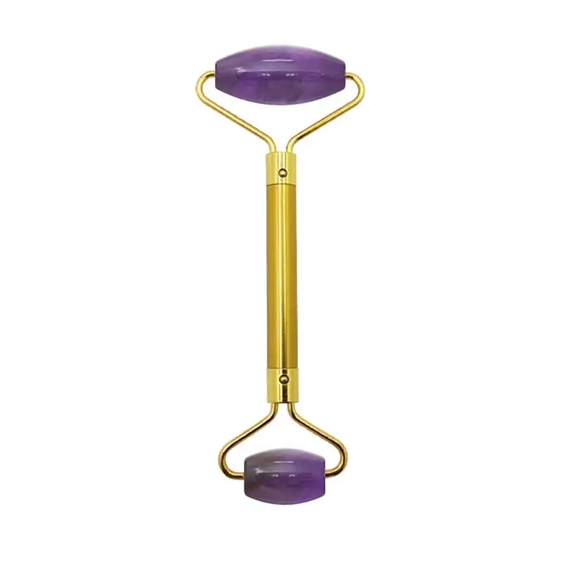 Фиолетовый прозрачный нефрит роликовый массажер для лица портативный массаж подтяжка лица ролик удаление морщин инструмент лифтинга лица