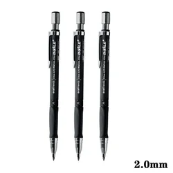 Ensemble de crayons mécaniques 2B, 2.0mm, avec 12 crayons automatiques gris/colorés, pour dessiner, outils d'écriture, papeterie 