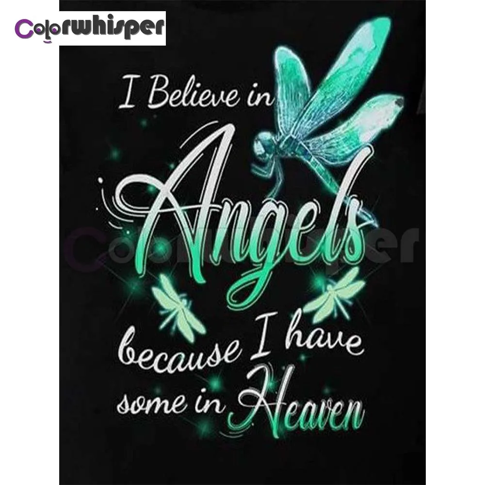 

Diamond Painting Full Square/Round Drill I Believe In Angels Letters 5D Daimond Painting Embroidery Cross Stitch Mosaic Z519