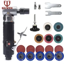 Poratble 1/4 angle angle ângulo de ar morrer moedor 90 graus moagem pneumática polisher moinho máquina gravura com 2 polegada lixar discos kit