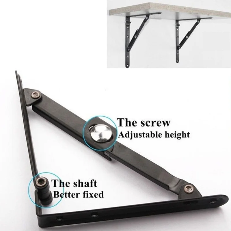 Треугольные складные кронштейны для полки, настольный стол, современный крепежный аксессуар