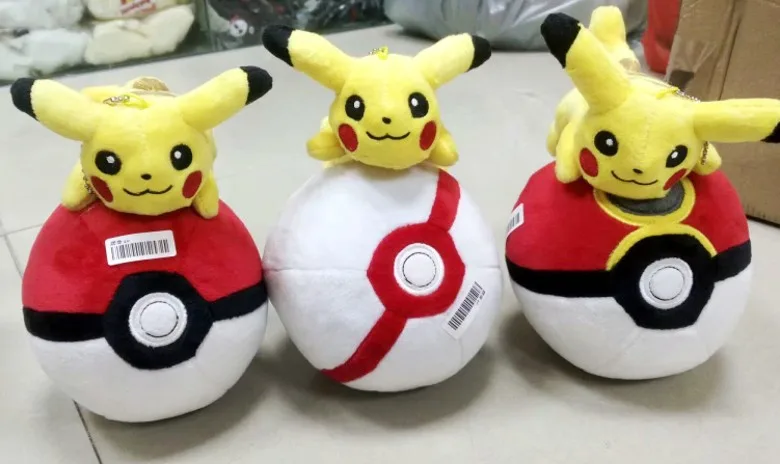 17 см TAKARA TOMY Покемон мяч Пикачу животных плюшевые игрушки для детей Рождественский подарок