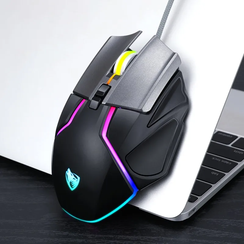 Новая Профессиональная Проводная RGB игровая мышь, удобная рукоятка эргономичная PCComputer мышь светодиодный компьютерный геймер игровая мышь USB кабель мышь