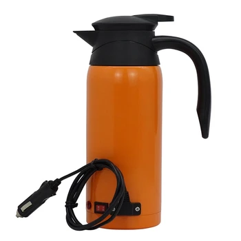 

General Car Electric Kettle 12V24V Car Boiling Water Cup Coffee, Soak Milk Tea Stainless Steel Vacuum Flask