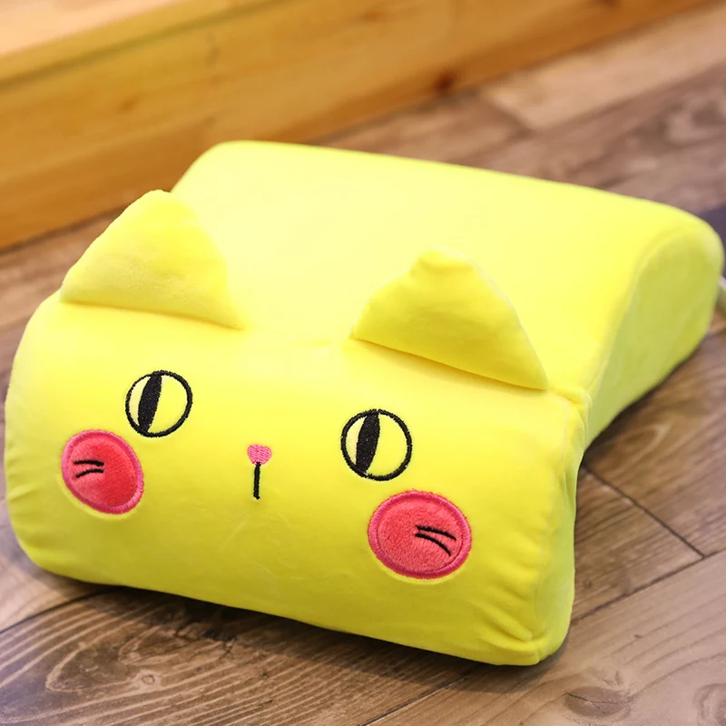 yellow cat Ортопедическая подушка с рисунком из мультфильма форменная подушка для травли и подарка - Цвет: yellow cat