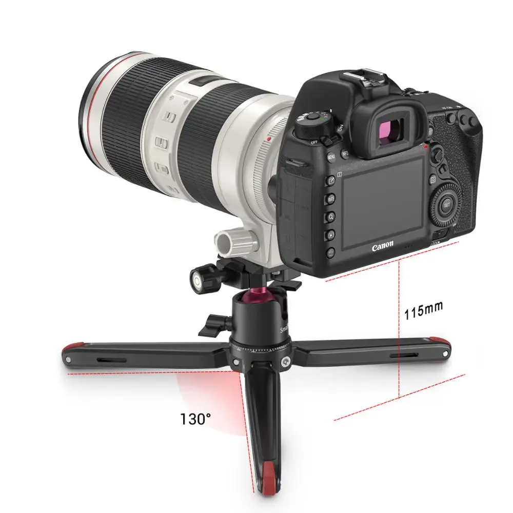 Tripé com Panorâmica Tripé para Telefone Tripode para Câmera Smallrig Universal Tabletop Mini Bola Cabeça Dslrs Ajustável 2664 - Image 3