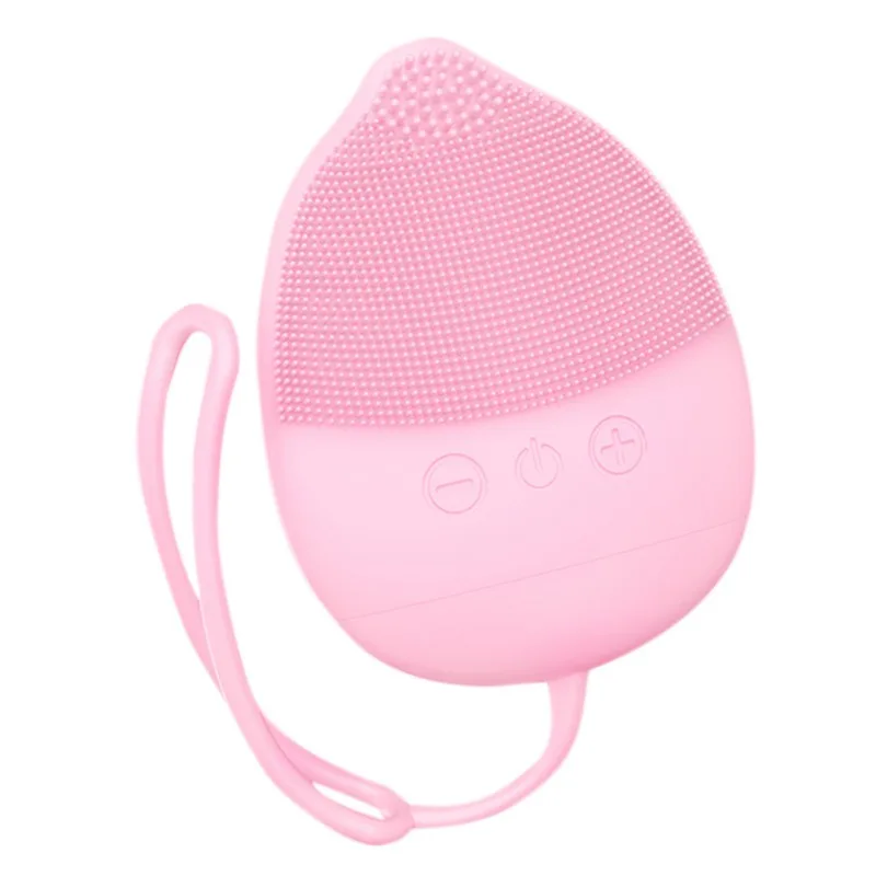 USB Rechargeable Silicone Cleansing Instrument Cleaning Pores Portable Facial Cleansing Brush Face Wash Massage - Цвет: P
