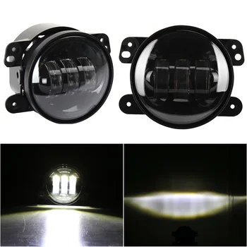 

2pcs 4Inch LED Car Fog Light Lights Driving Offroad Lamp Front Bumper Light Replacement for Jeep Wrangler 1997-2017