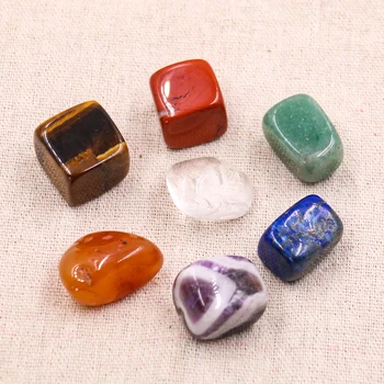 

7PCS Chakra Natural Gemstones Healing Crystal Spirituality Holistic Balancing Amethyst Stone Precious Stones Collectibles