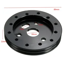 Черный 0,5 концентратор Алюминий для 5 6 отверстий рулевого колеса для того, чтобы предоставить 3 отверстия адаптер 1/2