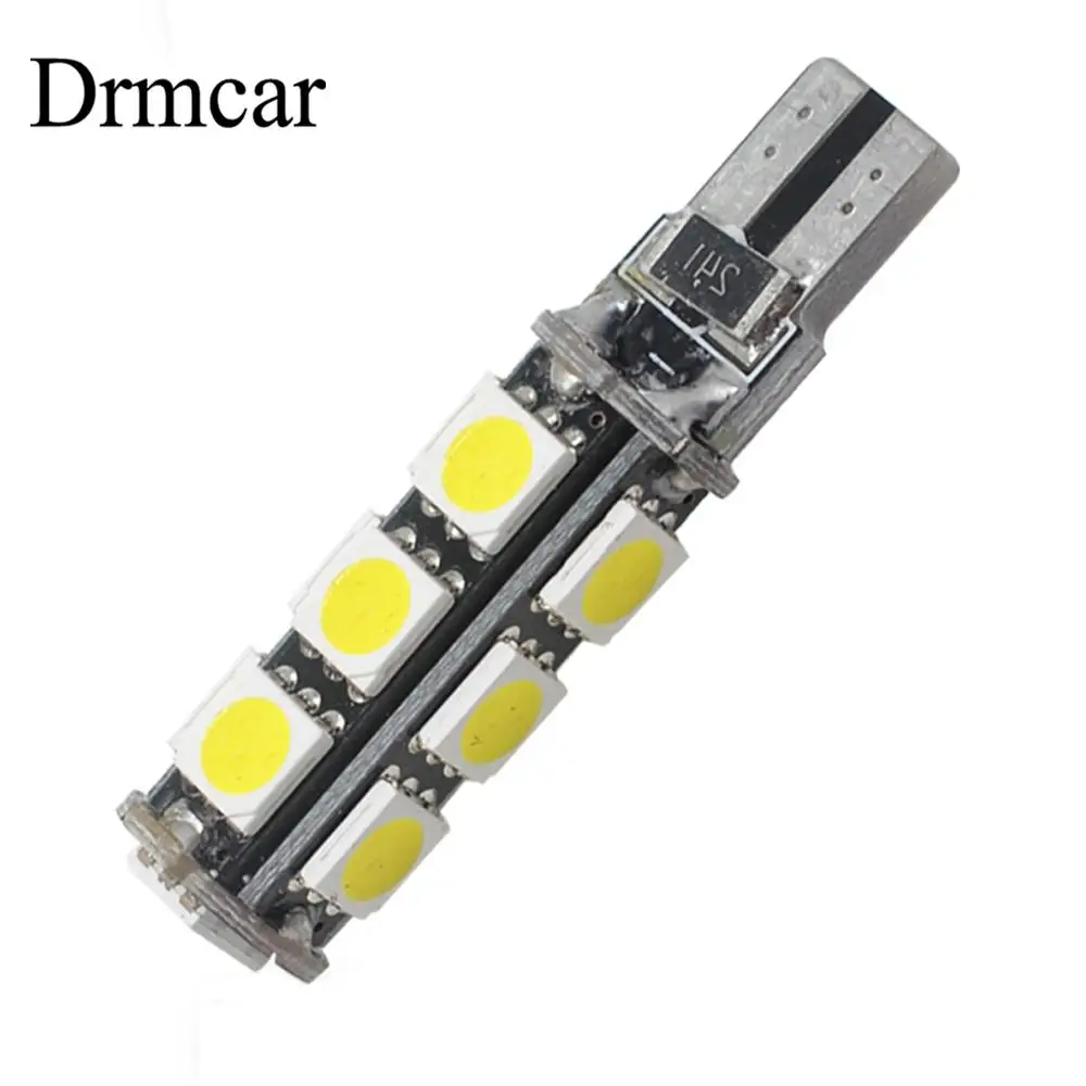 

1X T10 White Canbus W5W 194 13Led 5050 SMD Car Led 12V Error Parking Bulbs Rear Light License Trunk Light Step Light Map Light