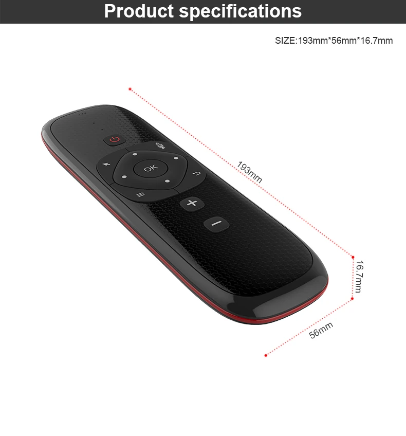 Wechip W2 Air mouse Голосовая функция гироскопа сенсорная Беспроводная клавиатура Пульт дистанционного управления Английская версия для Smart tv Box/mini PC/Projecter