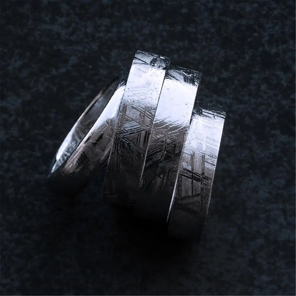 

Genuine Gibeon Iron Meteorite Moldavite Ring Jewelry For Woman man Silver Plated Powerful Ring US Size 5 6 7 8 9 10 11 12 13
