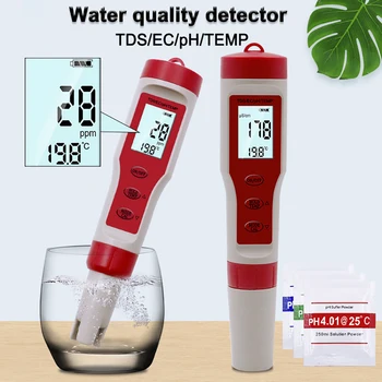 

Water Quality Tester Digital Multi-Parameter Tester 4 In 1 Ph/tds/ec/temp High Accuracy Laboratory Aquariums Hydroponics Pool